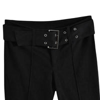 Thumbnail for Women's Black Flare Pants Y2K Retro 2000s Streetwear Fashion Trousers Wide Leg Pants 90s Aesthetic Clothes, Drestiny, Jeans, Casual Pants, Black, S, M, L, XL, United States, USA, Australia, New Zealand, United Kingdom, UK, 4, 6, 8, 10, 12, Y2K flare pants black, Black bell bottoms, Wide leg pants women black, Black flared trousers women's, Flared jeans black, Black wide leg trousers, shopdrestiny.com