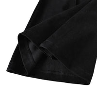 Thumbnail for Women's Black Flare Pants Y2K Retro 2000s Streetwear Fashion Trousers Wide Leg Pants 90s Aesthetic Clothes, Drestiny, Jeans, Casual Pants, Black, S, M, L, XL, United States, USA, Australia, New Zealand, United Kingdom, UK, 4, 6, 8, 10, 12, Y2K flare pants black, Black bell bottoms, Wide leg pants women black, Black flared trousers women's, Flared jeans black, Black wide leg trousers, shopdrestiny.com