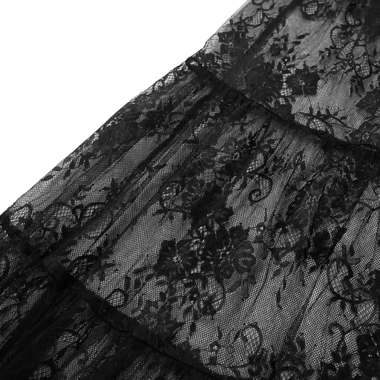 Women's Black Lace Maxi Skirt High Waist Flare Long Skirts For Women, Drestiny, Skirts, Maxi Skirts, Black, S, M, L, XL, United States, USA, Canada, Australia, New Zealand, United Kingdom, UK, black lace maxi skirt long, high waisted black lace maxi skirt, black floral lace maxi skirt, gothic black lace maxi skirt, shopdrestiny.com