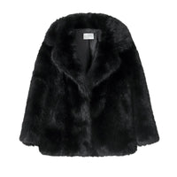 Thumbnail for Black fur coat on a white background