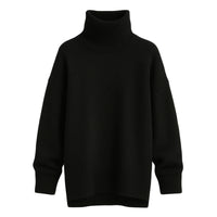 Thumbnail for Black turtleneck sweater on a white background