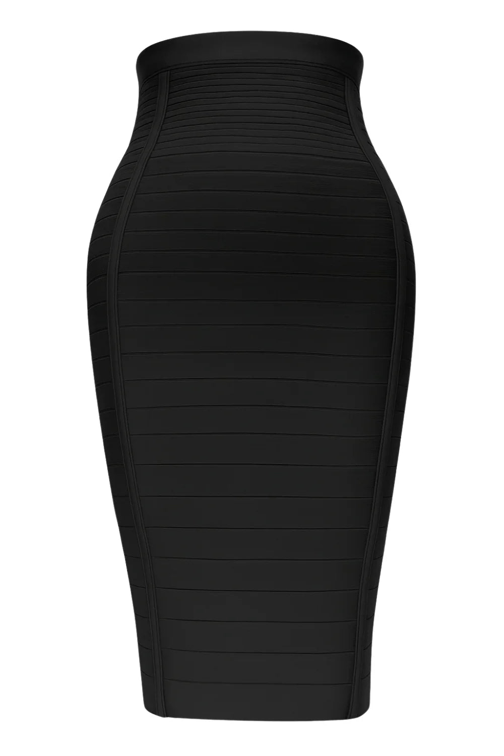 Black pencil skirt on a white background