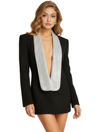 Thumbnail for Women's Rhinestone Blazer - Backless & In 3 Colors!