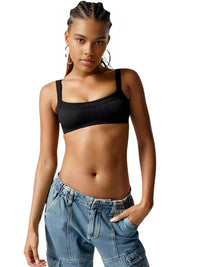 Thumbnail for Women's Ribbed Crop Top Sleeveless Cotton Stretchy Ribbed