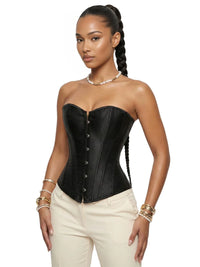 Thumbnail for Women's Satin Corset Top Plus Size Bustiers Over Bust Sexy Vintage Style Bridal Corset Women