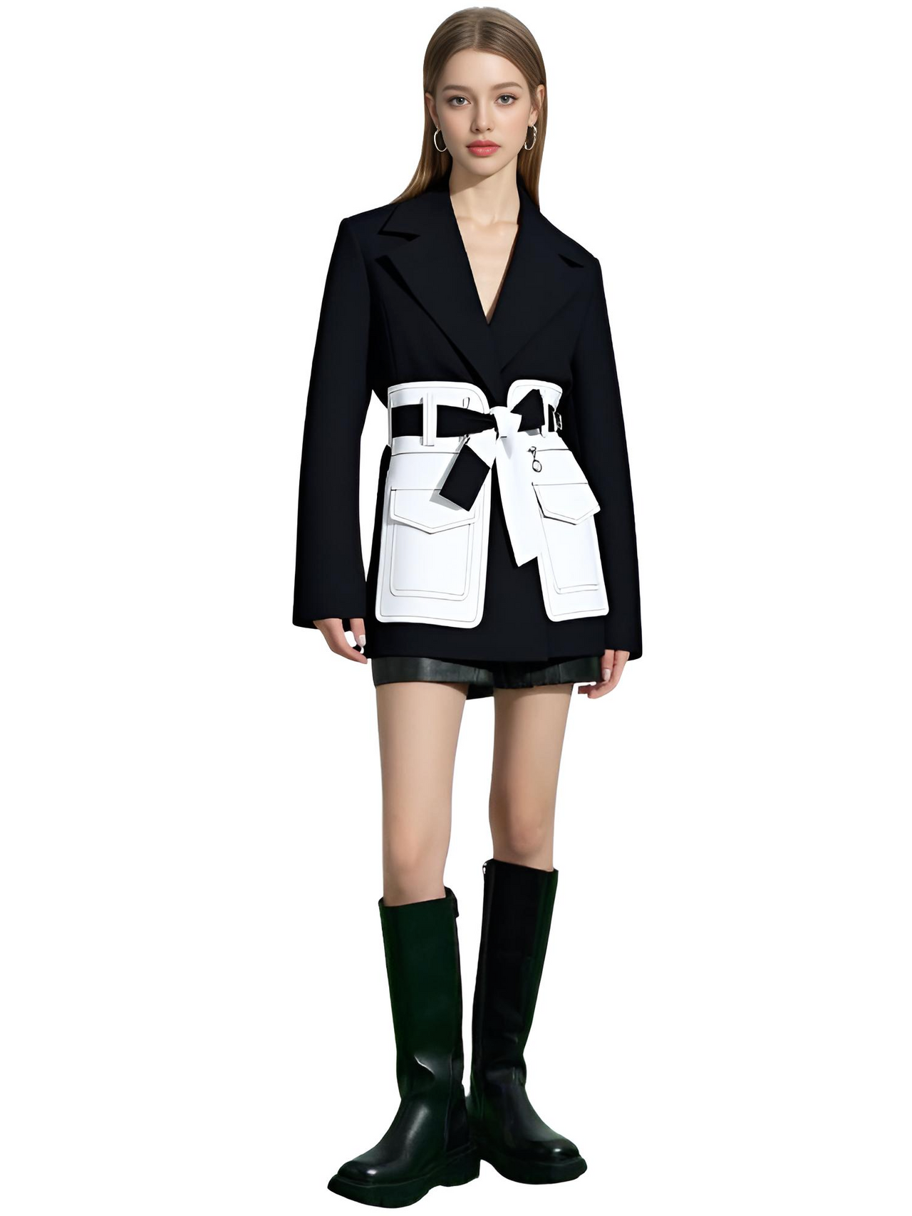 Women's Black and White Blazer -, Blazers , Drestiny , Australia, Black, Blazers, Canada, FR, Jackets, L, M, New Zealand, S, United Kingdom, United States, White, XL , Drestiny , www.shopdrestiny.com