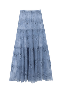 Thumbnail for Blue lace skirt on a white background