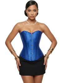 Thumbnail for Women's Satin Corset Top Plus Size Bustiers Over Bust Sexy Vintage Style Bridal Corset Women