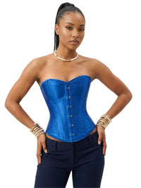 Thumbnail for Women's Satin Corset Top Plus Size Bustiers Over Bust Sexy Vintage Style Bridal Corset Women