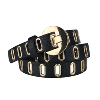 Thumbnail for Women's Bohemian Style Belts Pin Buckle Faux Leather Belts, Drestiny, Belts, Gender_Women, 100CM, 110CM, 120CM, United States, USA, Canada, Australia, New Zealand, United Kingdom, UK, Gold, Brown, Blue, Black, White, Khaki, Bohemian belts for women, Women's boho belts, Leather bohemian belts, Festival belts women, shopdrestiny.com
