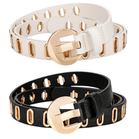 Thumbnail for Women's Bohemian Style Belts Pin Buckle Faux Leather Belts, Drestiny, Belts, Gender_Women, 100CM, 110CM, 120CM, United States, USA, Canada, Australia, New Zealand, United Kingdom, UK, Gold, Brown, Blue, Black, White, Khaki, Bohemian belts for women, Women's boho belts, Leather bohemian belts, Festival belts women, shopdrestiny.com