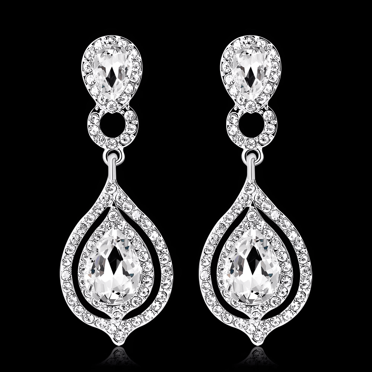 Women's Bridal Earrings -, Earrings , Drestiny , Australia, Canada, Earrings, Gender_Women, Gold, New Zealand, Silver, United Kingdom, United States, White , Drestiny , www.shopdrestiny.com