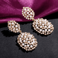 Thumbnail for Women's Bridal Earrings -, Earrings , Drestiny , Australia, Canada, Earrings, Gender_Women, Gold, New Zealand, Silver, United Kingdom, United States, White , Drestiny , www.shopdrestiny.com