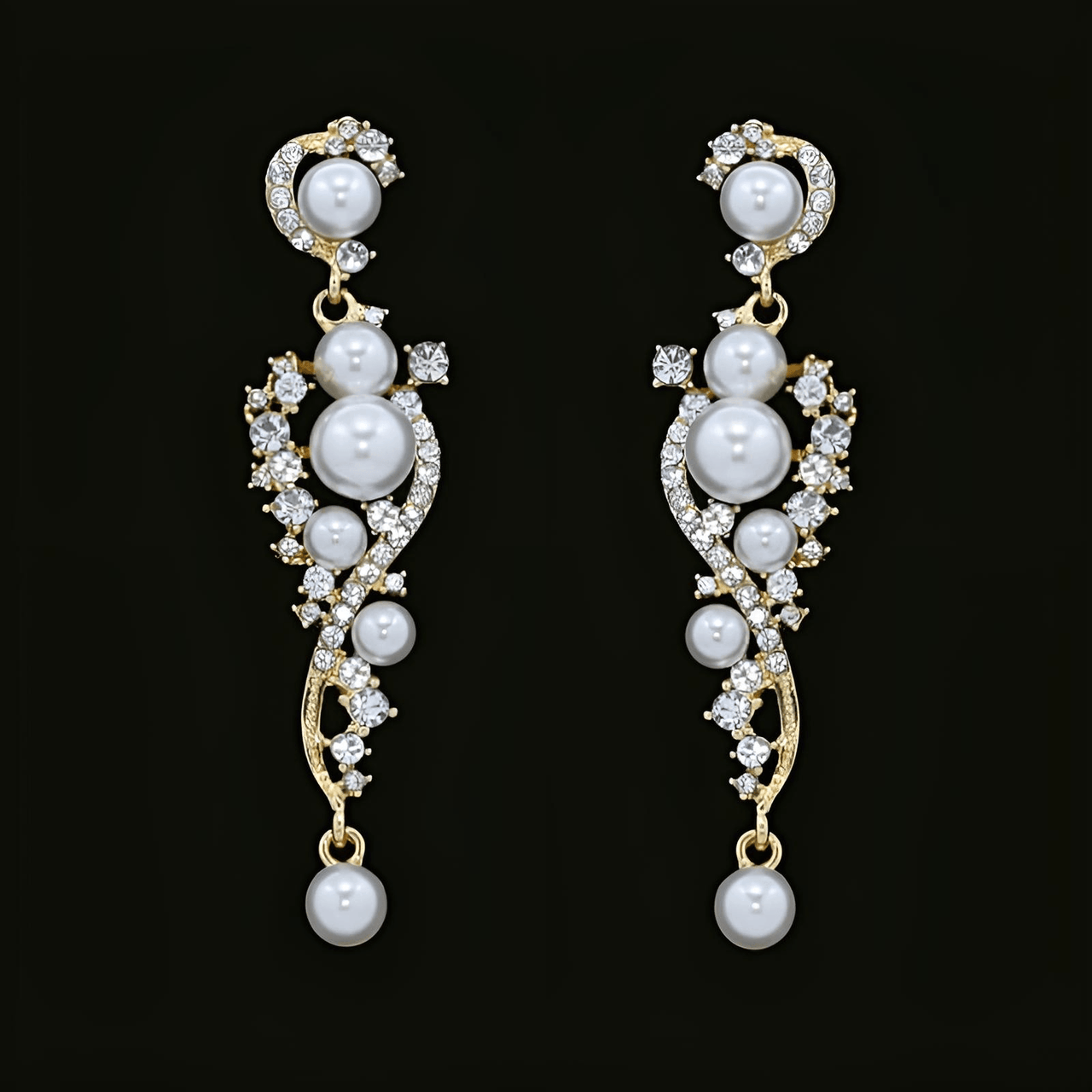 Women's Bridal Earrings -, Earrings , Drestiny , Australia, Canada, Earrings, Gender_Women, Gold, New Zealand, Silver, United Kingdom, United States, White , Drestiny , www.shopdrestiny.com