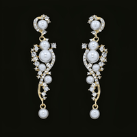 Thumbnail for Women's Bridal Earrings -, Earrings , Drestiny , Australia, Canada, Earrings, Gender_Women, Gold, New Zealand, Silver, United Kingdom, United States, White , Drestiny , www.shopdrestiny.com