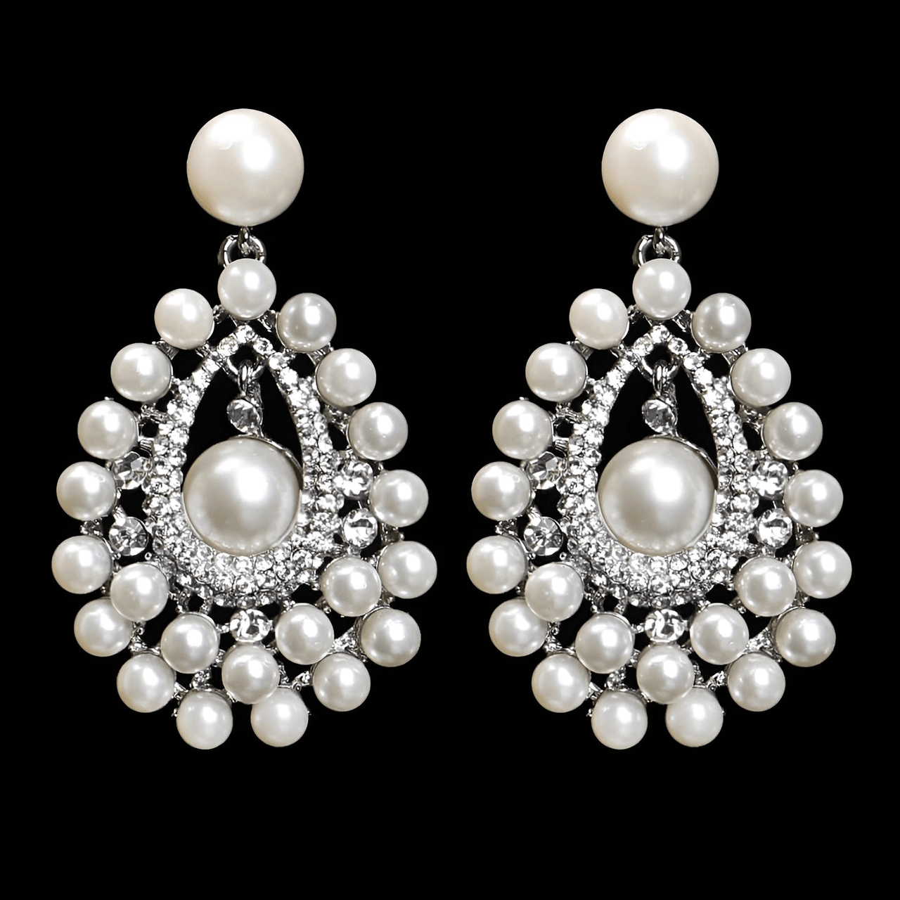 Women's Bridal Earrings -, Earrings , Drestiny , Australia, Canada, Earrings, Gender_Women, Gold, New Zealand, Silver, United Kingdom, United States, White , Drestiny , www.shopdrestiny.com