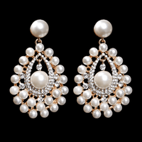 Thumbnail for Women's Bridal Earrings -, Earrings , Drestiny , Australia, Canada, Earrings, Gender_Women, Gold, New Zealand, Silver, United Kingdom, United States, White , Drestiny , www.shopdrestiny.com