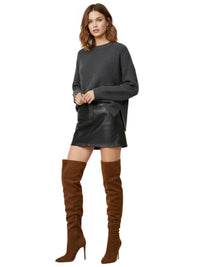 Thumbnail for Women's Suede Stiletto Boots Over The Knee Pointed Toe Sexy High Heels Long Boots Solid Color Women's Winter Designer Shoes