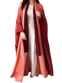 Thumbnail for Women's Gradient Pleated Jacket Bat Sleeve Scarf Collar Long Jacket Female Fashion Clothing -, Jackets , Drestiny , Australia, Black, Blue, Brown, Burgundy, Coffee, Dark Brown, Dark Green, Dark Grey, Dark Red, Gold, Green, Jackets, Light Blue, Light Brown, Light Purple, Long Sleeves, New Zealand, Orange, Pink, Purple, United Kingdom, United States, Violet Red, Yellow , Drestiny , www.shopdrestiny.com
