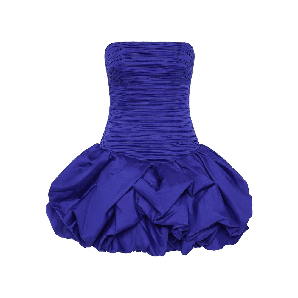 Women's Summer Strapless Mini Dress Bandeau High Waist Patchwork Folds Slimming Dresses Female, Drestiny, Mini Dresses, Strapless, Sleeveless, Off Shoulder, S, M, L, XL, 4, 6, 8, 10, 12, Blue Print, Deep Pink Print, Pink, White, Blue, United States, Australia, New Zealand, Canada, strapless mini dress, blue strapless mini dress, bodycon strapless mini dress, summer mini dresss, bandeau mini dress, going out strapless mini dress, shopdrestiny.com