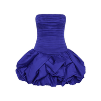 Thumbnail for Women's Summer Strapless Mini Dress Bandeau High Waist Patchwork Folds Slimming Dresses Female, Drestiny, Mini Dresses, Strapless, Sleeveless, Off Shoulder, S, M, L, XL, 4, 6, 8, 10, 12, Blue Print, Deep Pink Print, Pink, White, Blue, United States, Australia, New Zealand, Canada, strapless mini dress, blue strapless mini dress, bodycon strapless mini dress, summer mini dresss, bandeau mini dress, going out strapless mini dress, shopdrestiny.com