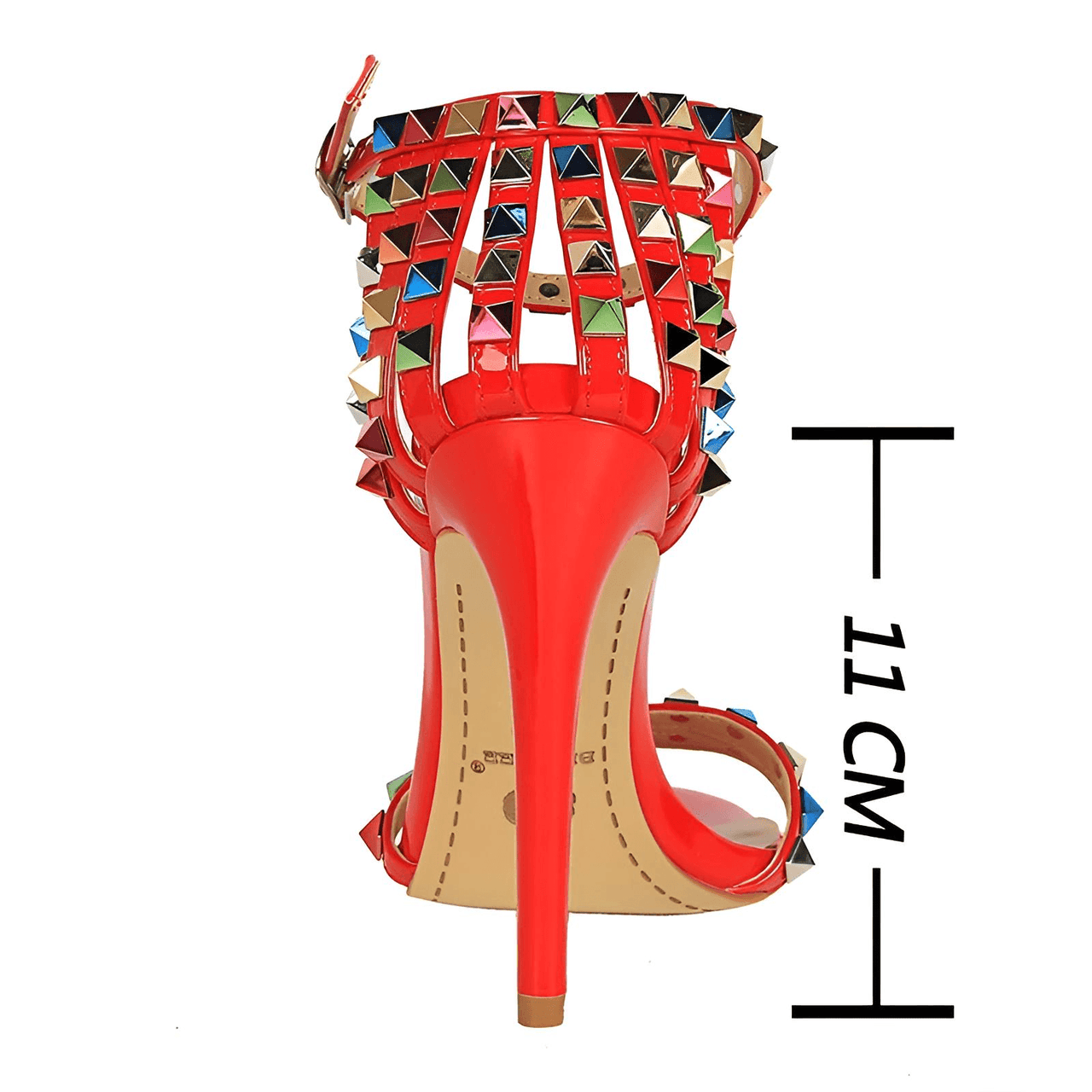 Women's Color Rivet Sandals Roman Style Heeled Sandals Hollow Out High Heels Stiletto Sexy Party Shoes Sandals, Drestiny, Heels, High Heels, Sandals, Stilettos, United States, USA, Australia, New Zealand, United Kingdom, UK, 4, 5, 6, 6.5, 7, 8, 9, Champagne, Black, Red, White, Bronze, Silver, Nude, rivet sandals women, studded sandals for women, women's leather rivet sandals, studded sandals women uk, ladies rivet detail sandals, shopdrestiny.com