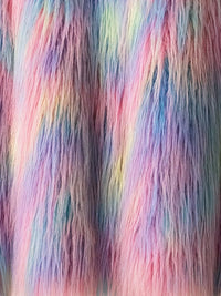 Thumbnail for Women's Colorful Long Faux-Fur Coat Furry Jacket Mongolian Fur Faux Coat New In Coats & Jackets