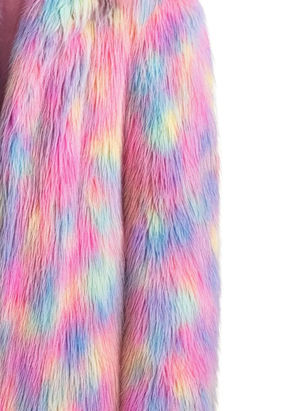 Women's Colorful Long Faux-Fur Coat Furry Jacket Mongolian Fur Faux Coat New In Coats & Jackets