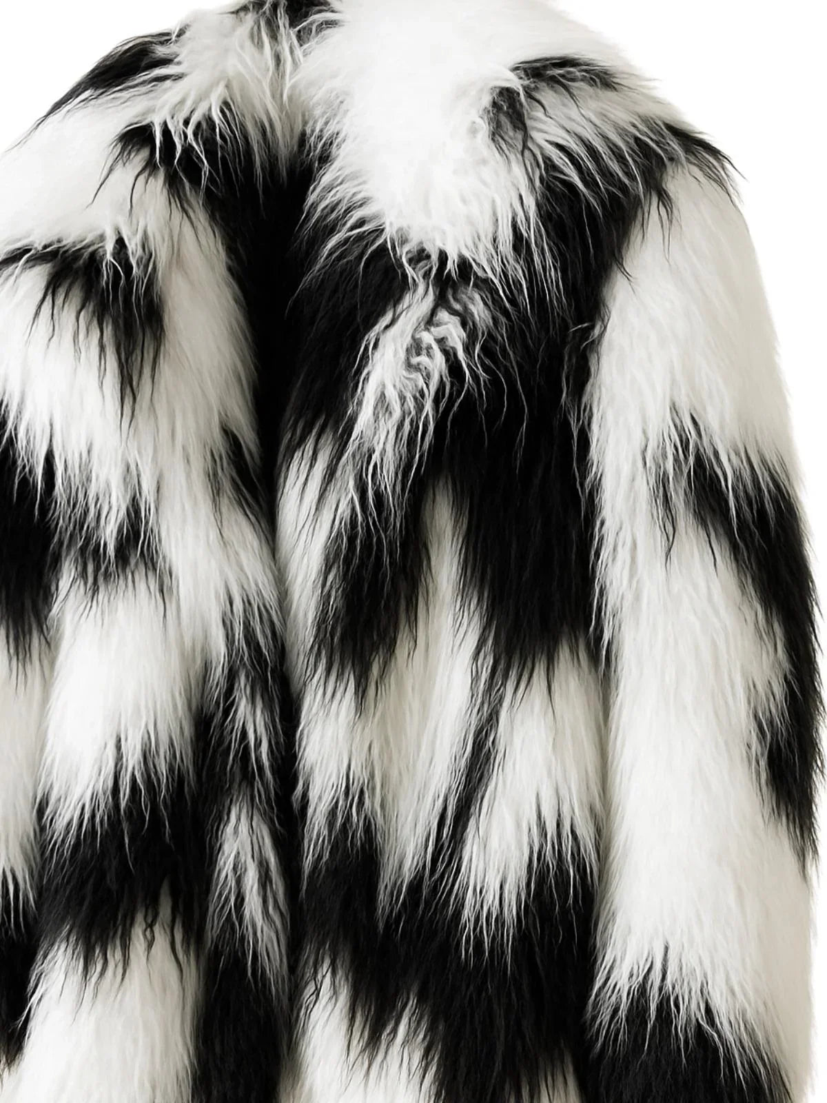 Women's Colorful Long Faux-Fur Coat Furry Jacket Mongolian Fur Faux Coat New In Coats & Jackets