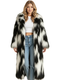 Thumbnail for Women's Colorful Long Faux-Fur Coat Furry Jacket Mongolian Fur Faux Coat New In Coats & Jackets