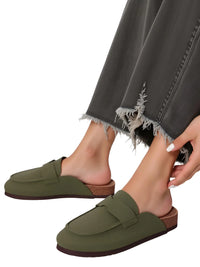 Thumbnail for Women's Cork Suede Sandals Anti-Slip Women's Fashion Outdoor Shoes With Arch Support, Sandals, Mules, Birkenstocks, Uggs, 36, 37, 38, 39, 40, 41, United States, USA, Canada, Australia, New Zealand, United Kingdom, UK, women's cork sandals, suede footbed sandals, comfortable cork sandals, birkenstock style sandals, cork platform sandals, suede cork sandals women's, ladies cork sandals, Birkenstock dupes, slip on cork sandals, Dark Olive Green, Brown, Apricot, Black, shopdrestiny.com