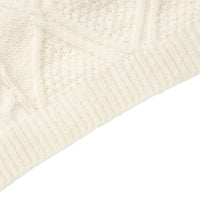 Thumbnail for Women's Cropped Argyle Sweater Long Sleeve Oversized Sweater Autumn Winter Y2K Crop Top Streetwear