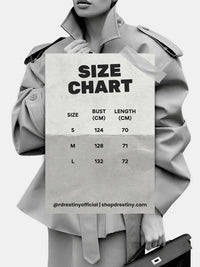 Thumbnail for Women's Cropped Trench Coat Chic Collar Lapel Wide Shoulder Jacket Fall Commuting Daily Jackets, Drestiny, Coats, Jackets, Trench Coats, Khaki, S, M, L, United States, USA, Canada, Australia, New Zealand, United Kingdom, UK, Short trench coat women's, trench jacket, cropped trench coat, Belted cropped trench, Short trench coat, Belted cropped trench jacket, ladies short trench, shopdrestiny.com