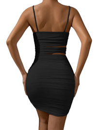 Thumbnail for Women's Cut-Out Bodycon Mini Dress Party Evening Outfit Nightclub Dress, Drestiny, Mini Dresses, Sleeveless, XS, S, M, L, White, Black, United States, USA, Gender_Women, Australia, New Zealand, United Kingdom, UK, Women's Cut-Out Bodycon Mini Dress Party Evening Outfit Nightclub Dress, shopdrestiny.com