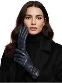 Thumbnail for Women's Sheepskin Gloves Touch Screen Driving Gloves For Women Leather Gloves High Quality