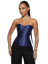 Thumbnail for Women's Satin Corset Top Plus Size Bustiers Over Bust Sexy Vintage Style Bridal Corset Women