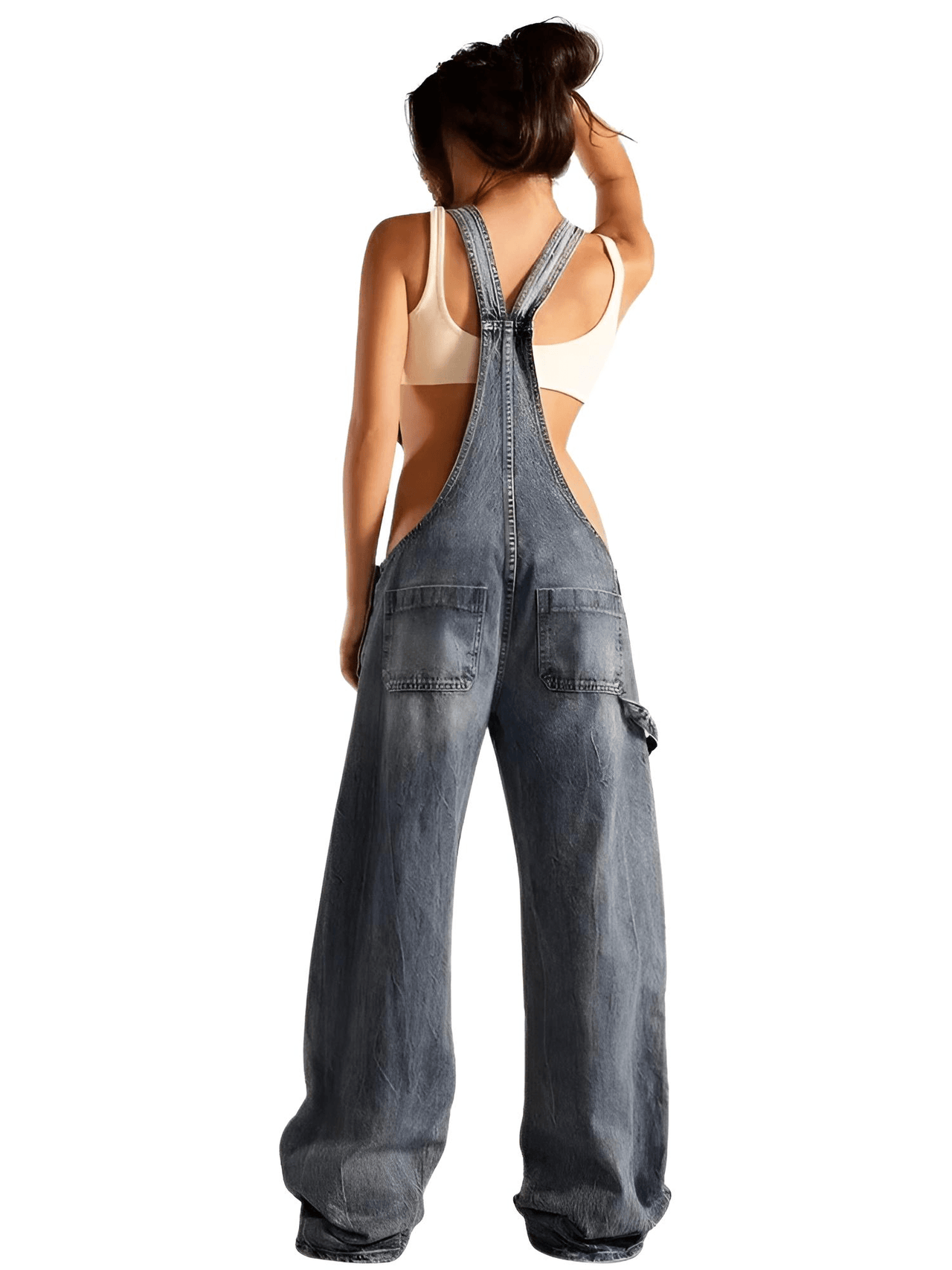 Women's Denim Overalls Exposed Zipper Detail Slant Pockets Utility Jumpsuit Streetwear Chic Stretch Fit Adjustable Straps, Drestiny, Overalls, Jumpsuits, Jeans, Casual Pants, S, M, L, Blue, Black, 4, 6, 8, 10, United States, USA, Australia, New Zealand, United Kingdom, UK, Denim overalls women, women's denim overalls, Jean overalls women, blue denim jumpsuit, denim jumpsuit, black denim overalls, shopdrestiny.com