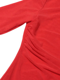 Thumbnail for Women's Draped Turtleneck Top Long Sleeve Slimming Designer Top Female Fashion