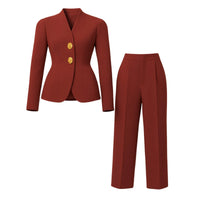 Thumbnail for Red suit with gold buttons on a white background