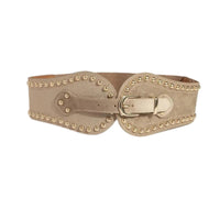Thumbnail for Women's Fashion Faux Suede Wide Belt With Rivets Elastic Adjustable Western Elastic Belt -, Belt , Drestiny , Apricot, Australia, Belts, Black, Canada, Gender_Women, M, New Zealand, S, United Kingdom, United States, Wine Red , Drestiny , www.shopdrestiny.com
