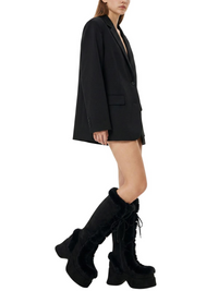 Thumbnail for Women's Faux-Fur Chunky Platform Boots Block High Heel Boots