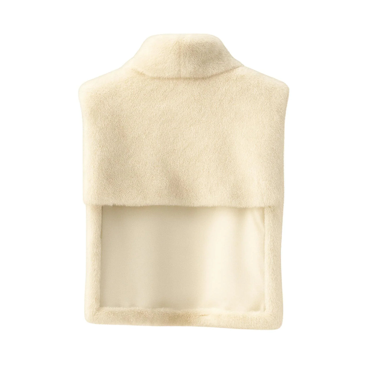 Women's Faux-Mink Fur Vest Turtleneck Eco Mink Fur Tank Tops Sleeveless Jacket Coat