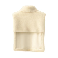 Thumbnail for Women's Faux-Mink Fur Vest Turtleneck Eco Mink Fur Tank Tops Sleeveless Jacket Coat