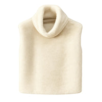 Thumbnail for Women's Faux-Mink Fur Vest Turtleneck Eco Mink Fur Tank Tops Sleeveless Jacket Coat