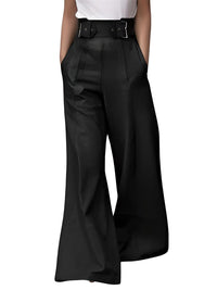 Thumbnail for Women's Faux Leather Wide Leg Pants High Waisted Loose Long Trousers -, Leather Pants , Drestiny , Australia, Black, Casual Pants, Dress Pants, FR, Green, L, Leather Pants, M, New Zealand, S, United Kingdom, United States, Wine Red, XL, XXL , Drestiny , www.shopdrestiny.com