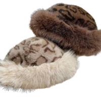Thumbnail for Women's Faux Fur Hat Hot Leopard Print Fur Hat Female Faux Fur Thick Winter Hat, Drestiny, Hats, Faux Fur Hats, United States, USA, Canada, Australia, New Zealand, United Kingdom, UK, Leopard Print Faux Fur Hat, Women's Faux Fur Bucket Hat, Fluffy Bucket Hat, Black Faux Fur Hat, shopdrestiny.com