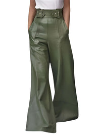 Thumbnail for Women's Faux Leather Wide Leg Pants High Waisted Loose Long Trousers -, Leather Pants , Drestiny , Australia, Black, Casual Pants, Dress Pants, FR, Green, L, Leather Pants, M, New Zealand, S, United Kingdom, United States, Wine Red, XL, XXL , Drestiny , www.shopdrestiny.com
