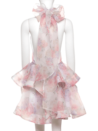 Thumbnail for Women's Floral Backless Mini Dress Women's Summer Sexy Backless Romantic Double Hem Halter Elegant Birthday Banquet Party Bodycon Dress, Drestiny, Mini Dresses, Sleeveless, Off Shoulder, Pink Mini Dress, Pink, Blue Mini Dress, Blue, S, M, L, 4, 6, 8, 10, United States, USA, Canada, Australia, New Zealand, United Kingdom, UK, Floral mini dress, summer floral mini dress, short floral dress, floral mini dress for women, boho floral mini dress, shopdrestiny.com