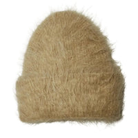 Thumbnail for Women's fuzzy alpaca beanie hat on a white background