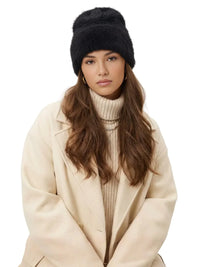 Thumbnail for Women's Fluffy Alpaca Beanies Warm Knitted Hat Winter Bonnet
